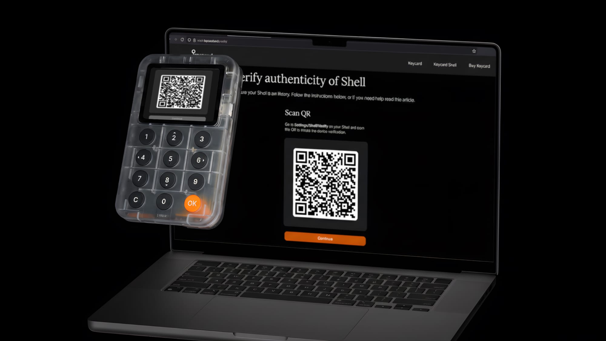 Hardware wallet device used to store cryptocurrency private keys offline
